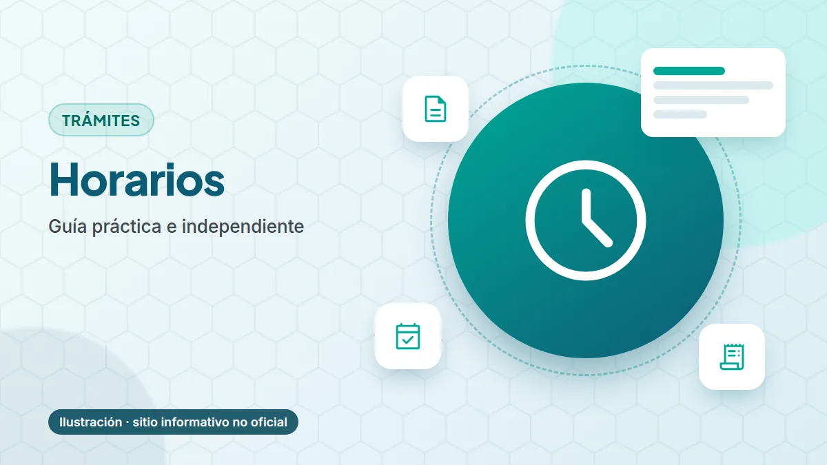 Horarios de Salud Digna — ilustración, sitio informativo no oficial