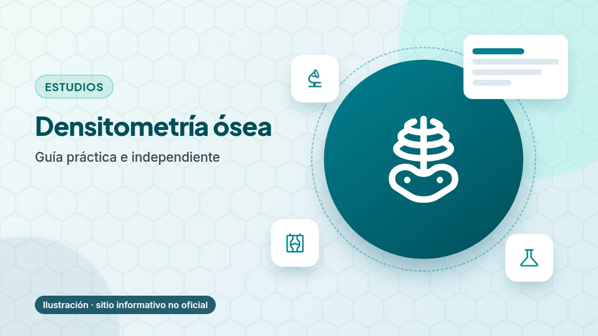 Densitometría ósea en Salud Digna — ilustración, sitio informativo no oficial