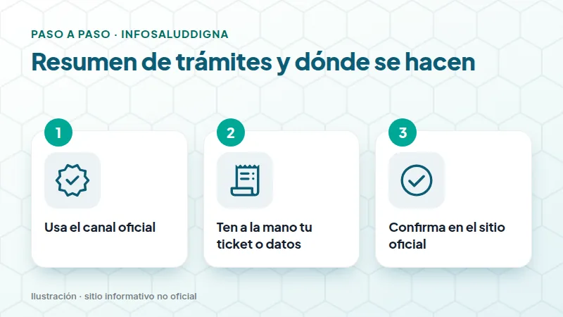 Resumen de trámites y dónde se hacen
